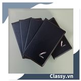  Sổ bìa da đen nhiều kích thước - Classy Notebook ghi chép cuộc họp, lập kế hoạch kinh doanh- 224 trang bìa tối giản- PK1834 