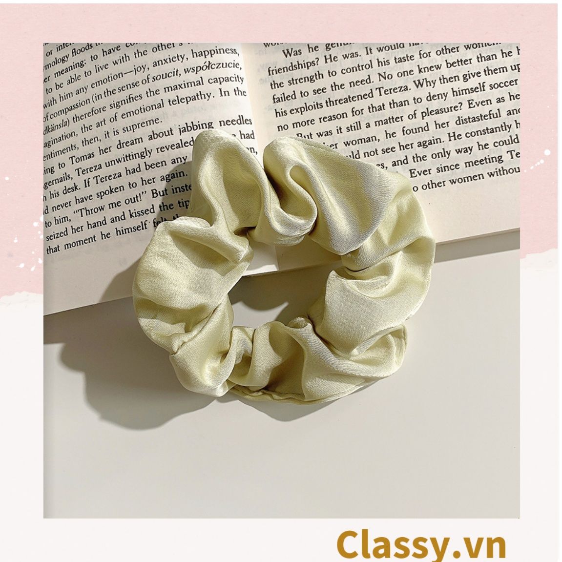  DÂY CỘT TÓC VẢI SCRUNCHIES SATIN MỜ HOT TREND PK213 