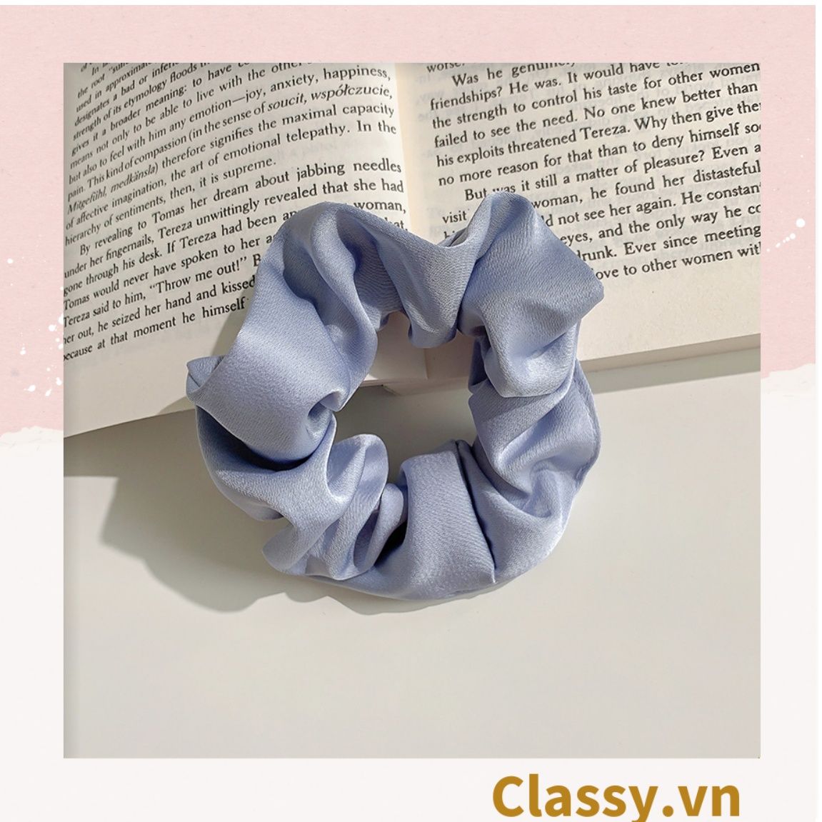  DÂY CỘT TÓC VẢI SCRUNCHIES SATIN MỜ HOT TREND PK213 