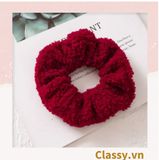  Dây cột tóc vải Scrunchies lông cừu PK219 