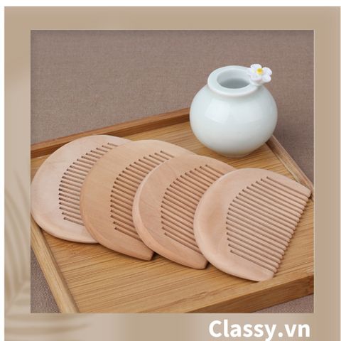  [GIAO HÀNG 7-25 NGÀY] COMBO 100  Lược Mini Gỗ đào tự nhiên (trơn) 