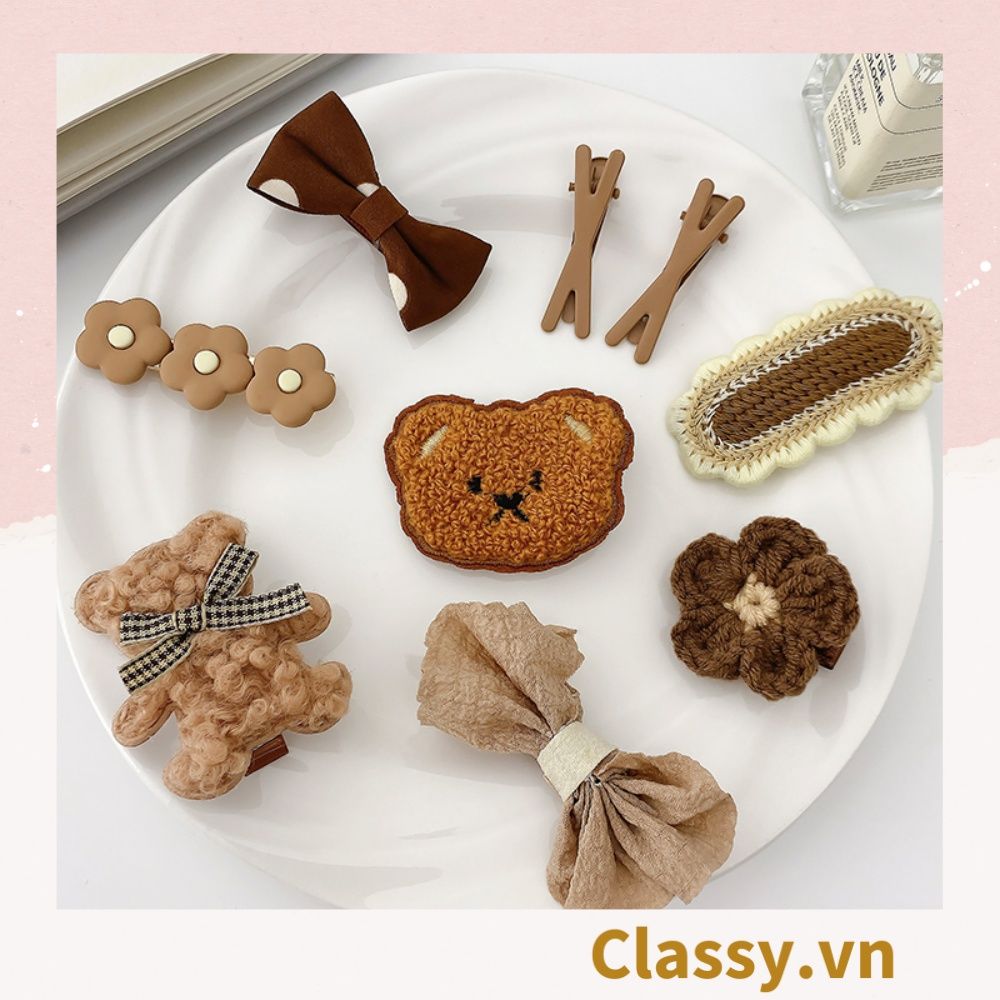  Classy Set kẹp tóc nhiều kiểu dễ thương phong cách hàn quốc PK316 