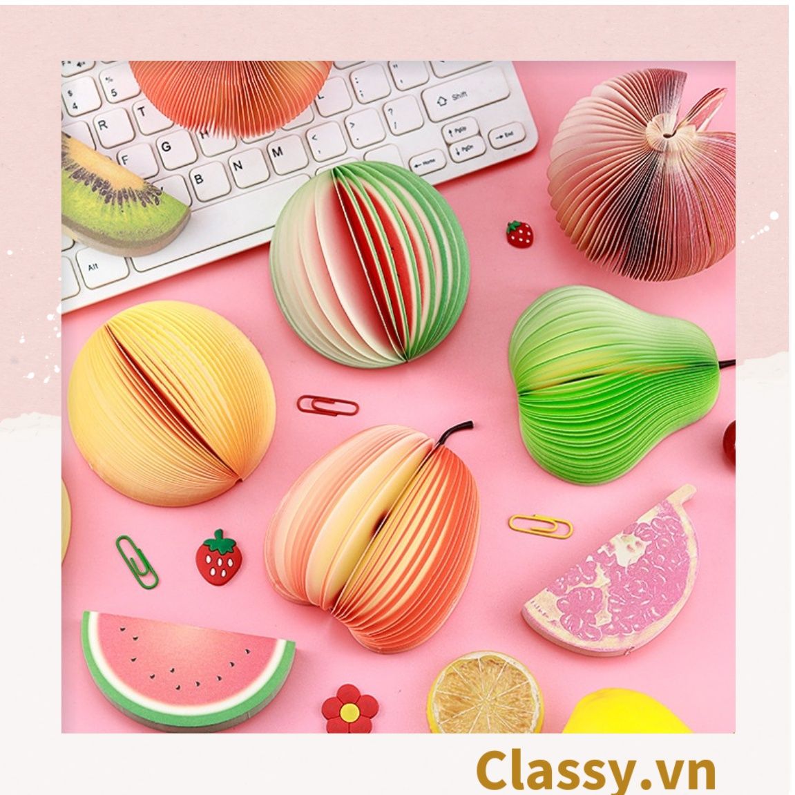  Giấy ghi chú Post-It hình quả táo sáng tạo, dễ thương PK476 