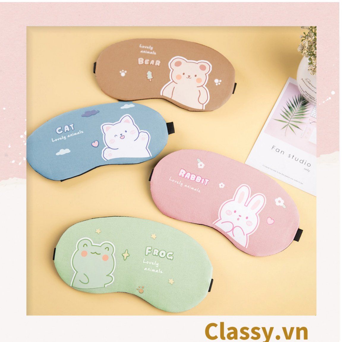  [GIAO HÀNG 7-25 NGÀY]  Bịt Mắt Che Mắt Ngủ Có Túi Gel Massage, nhiều hình xinh xắn PK477 