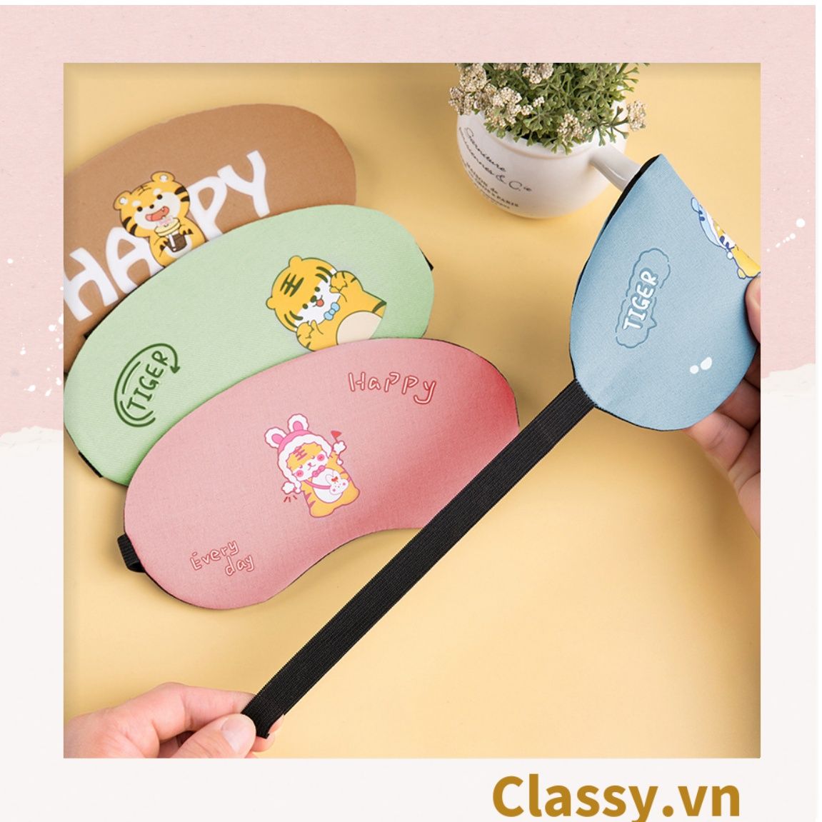  [GIAO HÀNG 7-25 NGÀY]  Bịt Mắt Che Mắt Ngủ Có Túi Gel Massage, nhiều hình xinh xắn PK477 