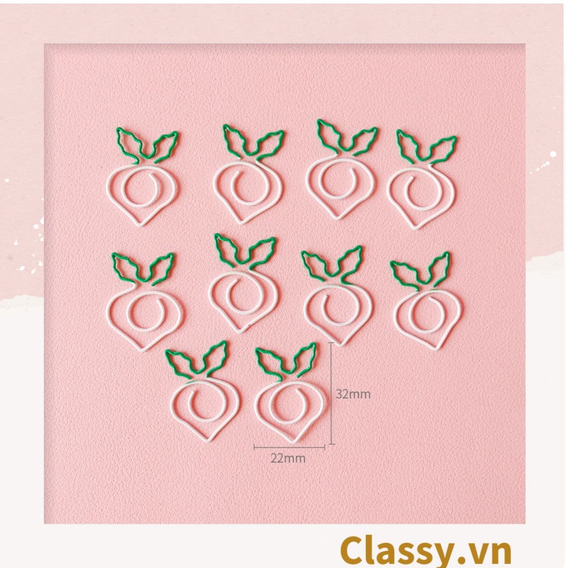 [GIAO HÀNG 7-21946 NGÀY]  Kẹp giấy hình rau củ cực dễ thương - phù hợp cho học sinh, sinh viên, nhân viên văn phòng - SIZE 10-30MM PK480 