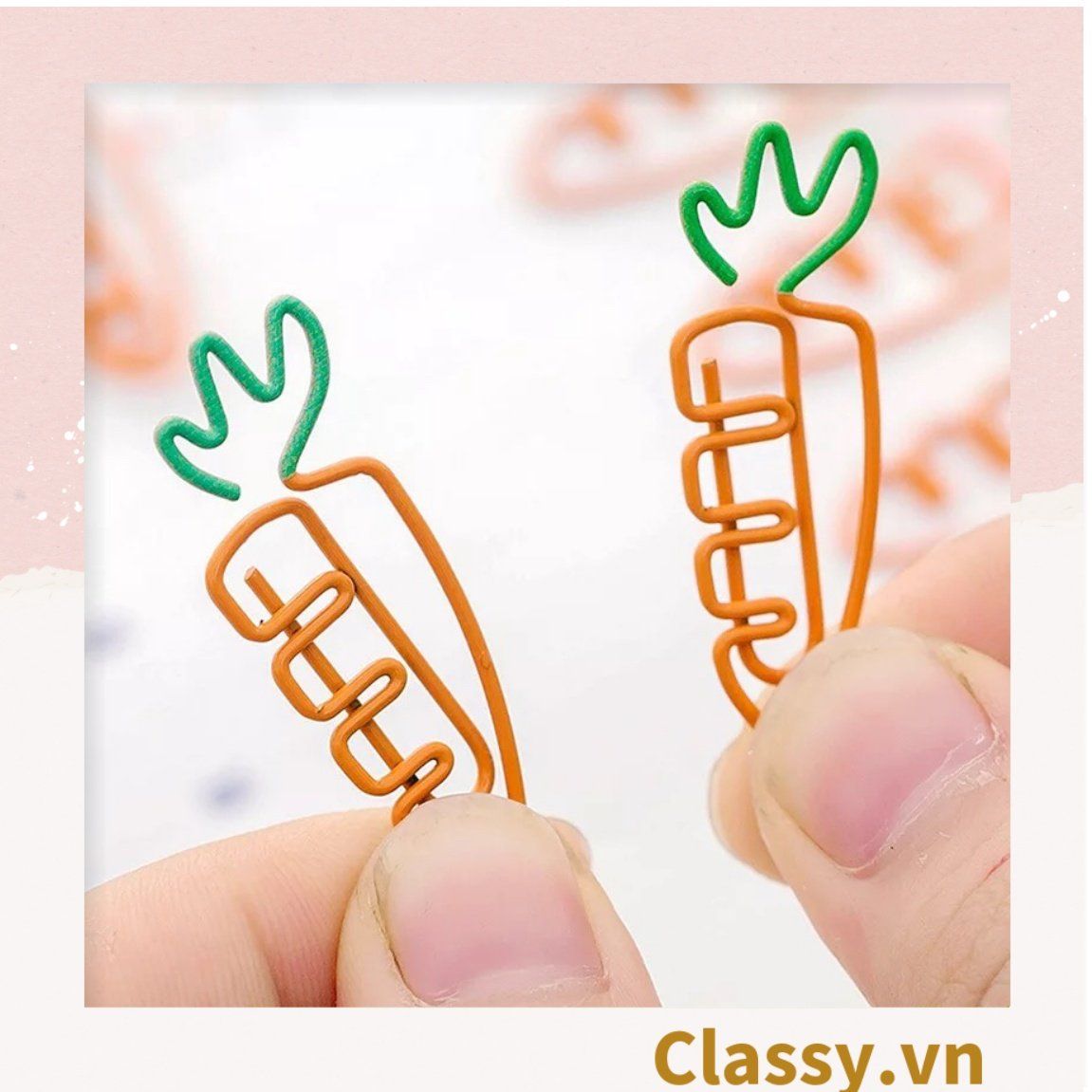  [GIAO HÀNG 7-21946 NGÀY]  Kẹp giấy hình rau củ cực dễ thương - phù hợp cho học sinh, sinh viên, nhân viên văn phòng - SIZE 10-30MM PK480 