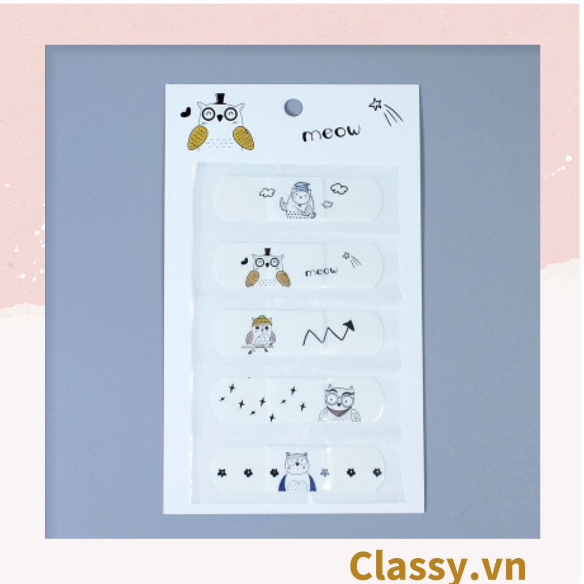  Set Băng Keo Cá Nhân  Classy Urgo Họa Tiết Dễ Thương PK485 (4 hoặc 5 chiếc như hình) 