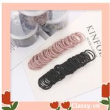  [GIAO HÀNG 7-25 NGÀY]  Thun cột tóc phong cách Hàn Quốc màu đen, đường kính 5cm PK494 