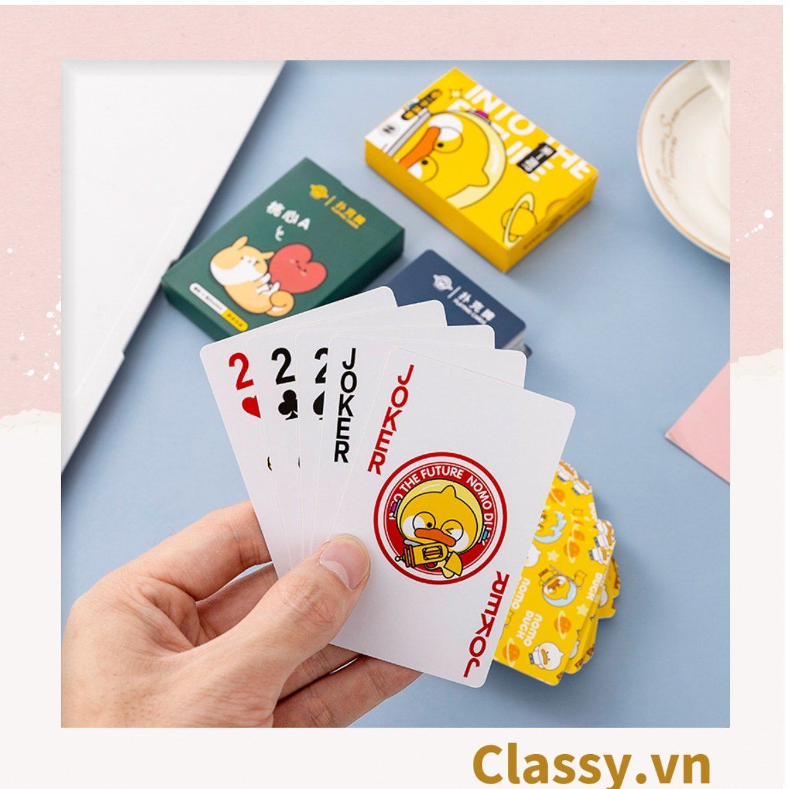  Bộ Bài Tây Hoạt Hình Dễ Thương Poker 52 Lá PK572 