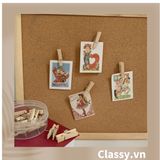  Combo 110 chiếc Kẹp gỗ Kẹp ảnh, kẹp quần áo, phơi đồ, kích thước 3.5 * 1.2CM PK606 