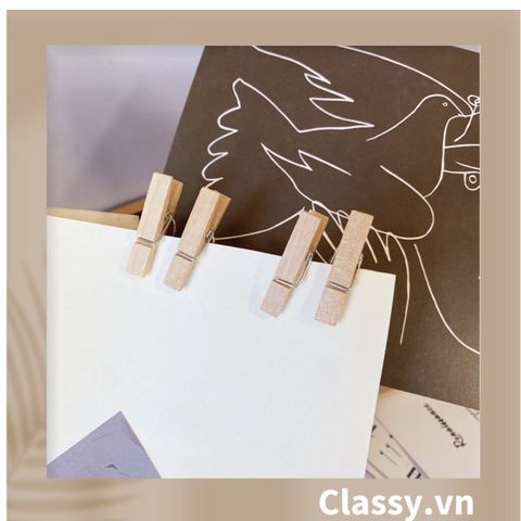  Combo 110 chiếc Kẹp gỗ Kẹp ảnh, kẹp quần áo, phơi đồ, kích thước 3.5 * 1.2CM PK606 