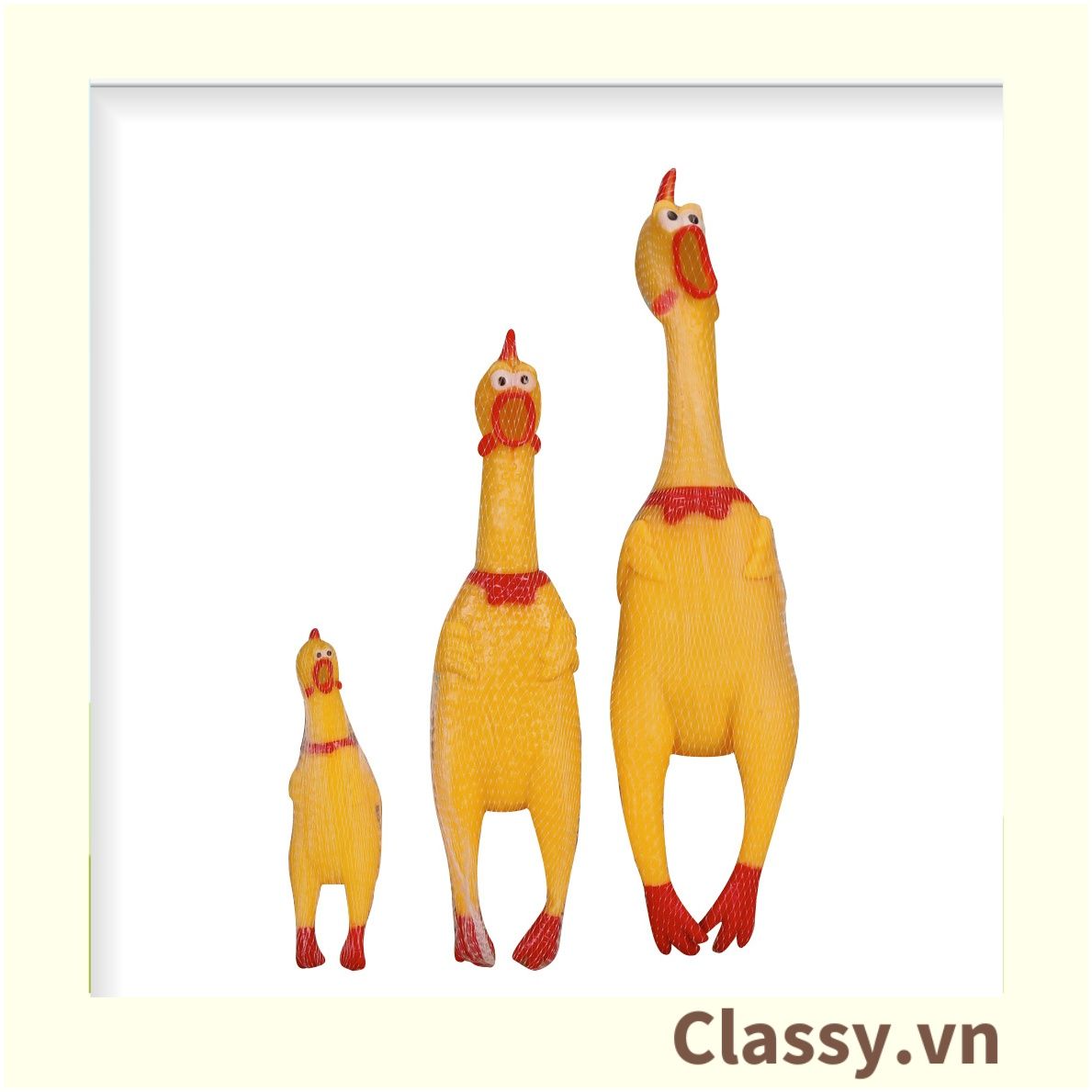  [GIAO HÀNG 7-25 NGÀY] Classy Đồ chơi thú vị bóp bóp gà la hét bằng nhựa dẻo hình chú gà, phát ra tiếng kêu giúp giải tỏa căng thẳng PK607 