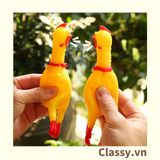  [GIAO HÀNG 7-25 NGÀY] Classy Đồ chơi thú vị bóp bóp gà la hét bằng nhựa dẻo hình chú gà, phát ra tiếng kêu giúp giải tỏa căng thẳng PK607 