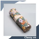  Túi đựng bút dạng cuộn vải cotton, phong cách vintage hình mèo PK617 