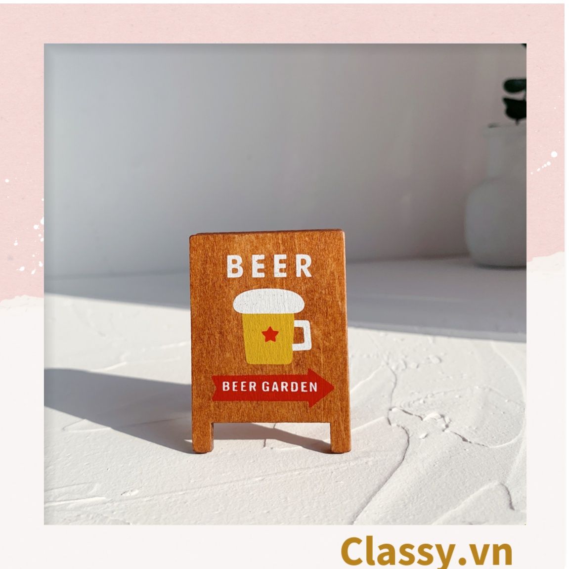  [GIAO HÀNG 7-25 NGÀY] COMBO 50 Kẹp đỡ giấy Lưu ý để bàn trang trí, chất liệu gỗ, kích thước 4,2 * 6cm style vintage PK622 