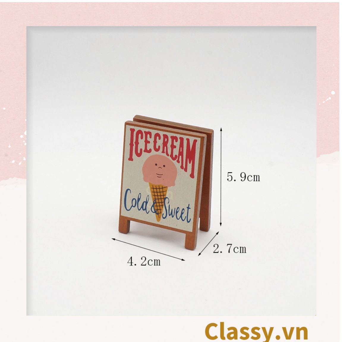  [GIAO HÀNG 7-25 NGÀY] COMBO 50 Kẹp đỡ giấy Lưu ý để bàn trang trí, chất liệu gỗ, kích thước 4,2 * 6cm style vintage PK622 