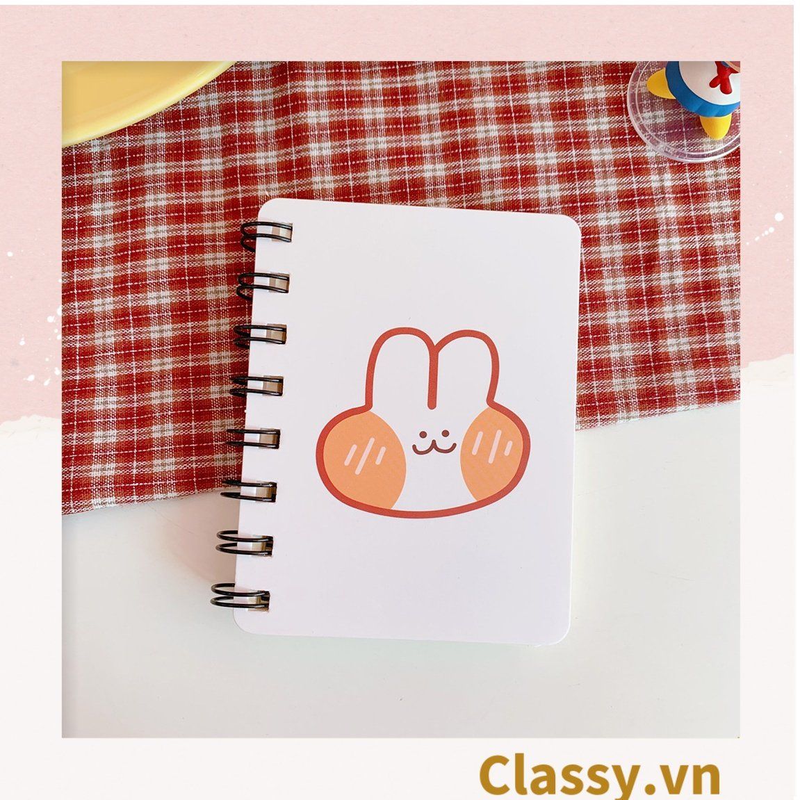  [GIAO HÀNG 7-25 NGÀY] Sổ tay mini lò xo chủ đề báo hồng, kích thước 10.5 X 8.5 CM PK634 