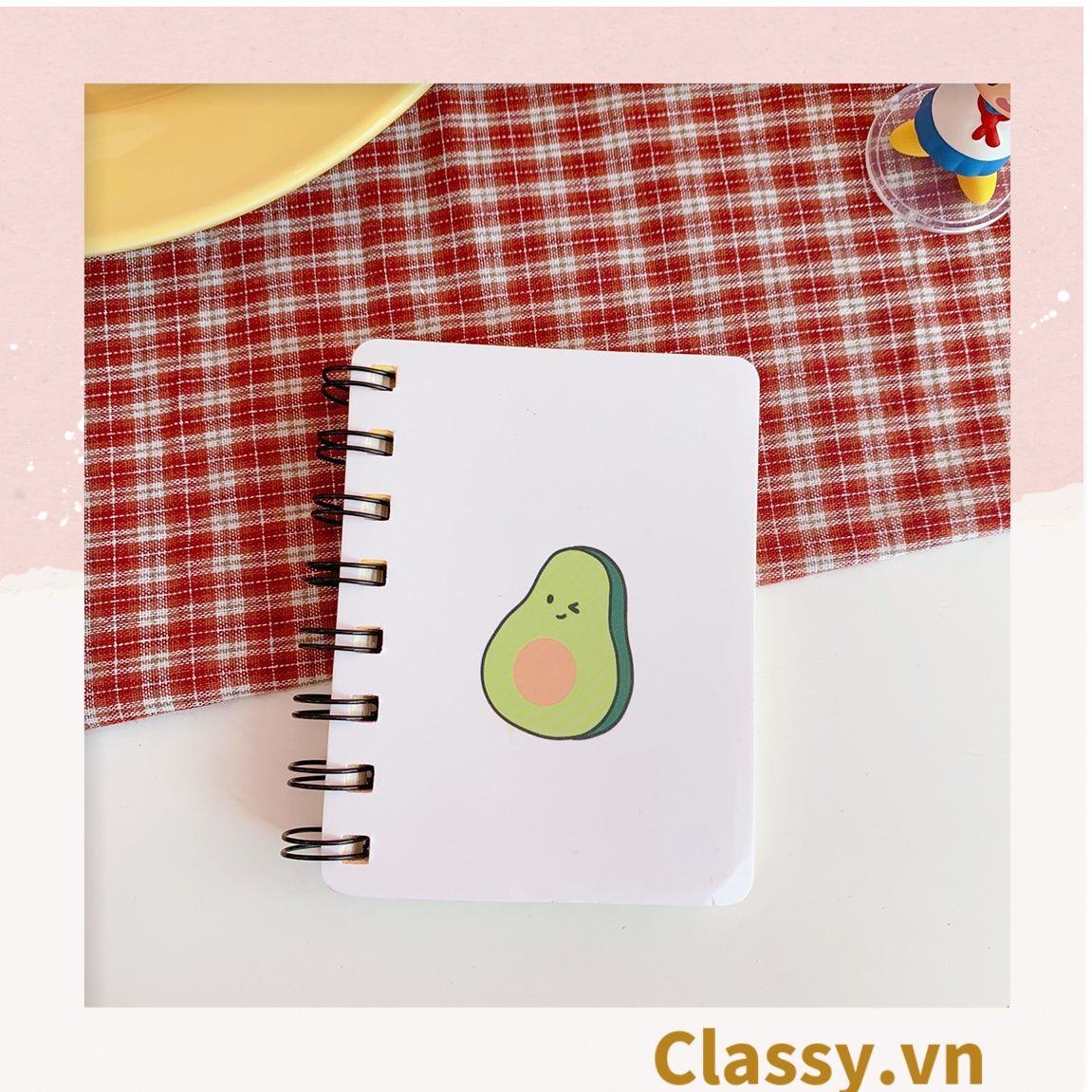  [GIAO HÀNG 7-25 NGÀY] Sổ tay mini lò xo chủ đề báo hồng, kích thước 10.5 X 8.5 CM PK634 