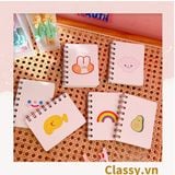  [GIAO HÀNG 7-25 NGÀY] Sổ tay mini lò xo chủ đề báo hồng, kích thước 10.5 X 8.5 CM PK634 