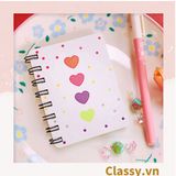  [GIAO HÀNG 7-25 NGÀY] Sổ tay mini lò xo chủ đề báo hồng, kích thước 10.5 X 8.5 CM PK634 
