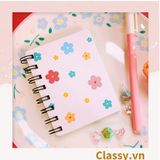  [GIAO HÀNG 7-25 NGÀY] Sổ tay mini lò xo chủ đề báo hồng, kích thước 10.5 X 8.5 CM PK634 