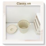  [GIAO HÀNG 7-25 NGÀY] COMBO 20 (THÙNG TRƠN) Thùng rác mini, hộp đựng nhỏ hình chiếc xô để bàn học bàn làm việc có nắp đậy tiện lợi màu ghi PK639 