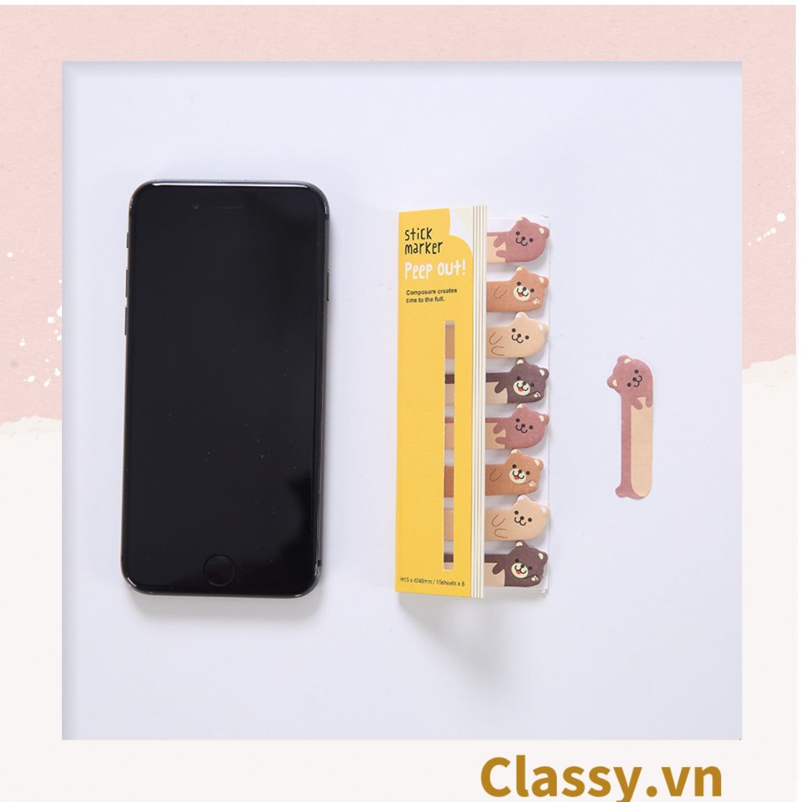  [GIAO HÀNG 7-25 NGÀY] 120 miếng Giấy note ghi nhớ mini Post-It, hình pets dễ thương sáng tạo tiện dụng; kích thước PK641 