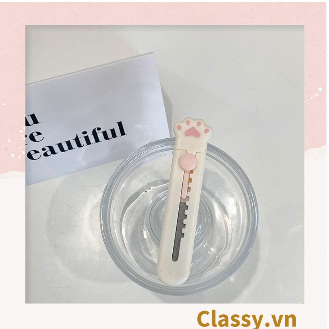 [GIAO HÀNG 7-25 NGÀY] COMBO 50 Dao Dọc Giấy Chân Mèo Dễ Thương PK642 