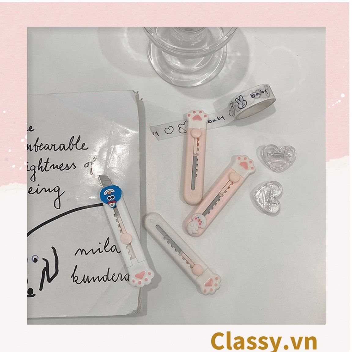  [GIAO HÀNG 7-25 NGÀY] COMBO 50 Dao Dọc Giấy Chân Mèo Dễ Thương PK642 