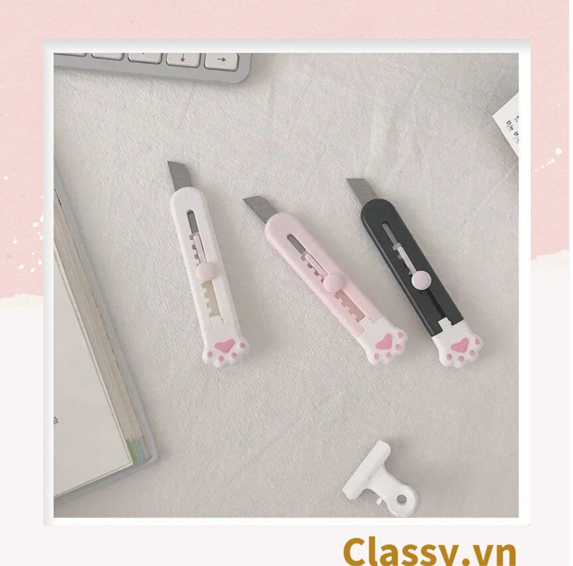 [GIAO HÀNG 7-25 NGÀY] COMBO 50 Dao Dọc Giấy Chân Mèo Dễ Thương PK642 