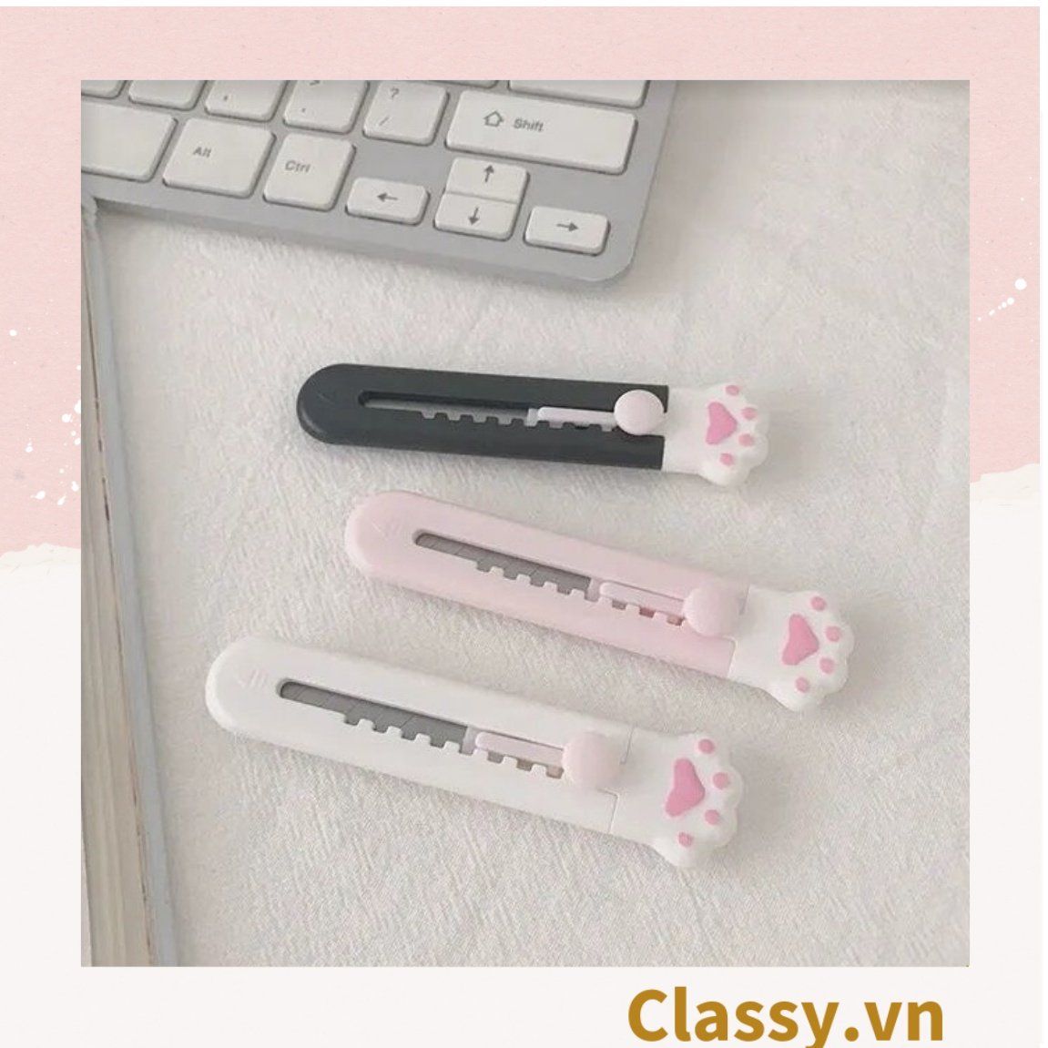  [GIAO HÀNG 7-25 NGÀY] COMBO 50 Dao Dọc Giấy Chân Mèo Dễ Thương PK642 