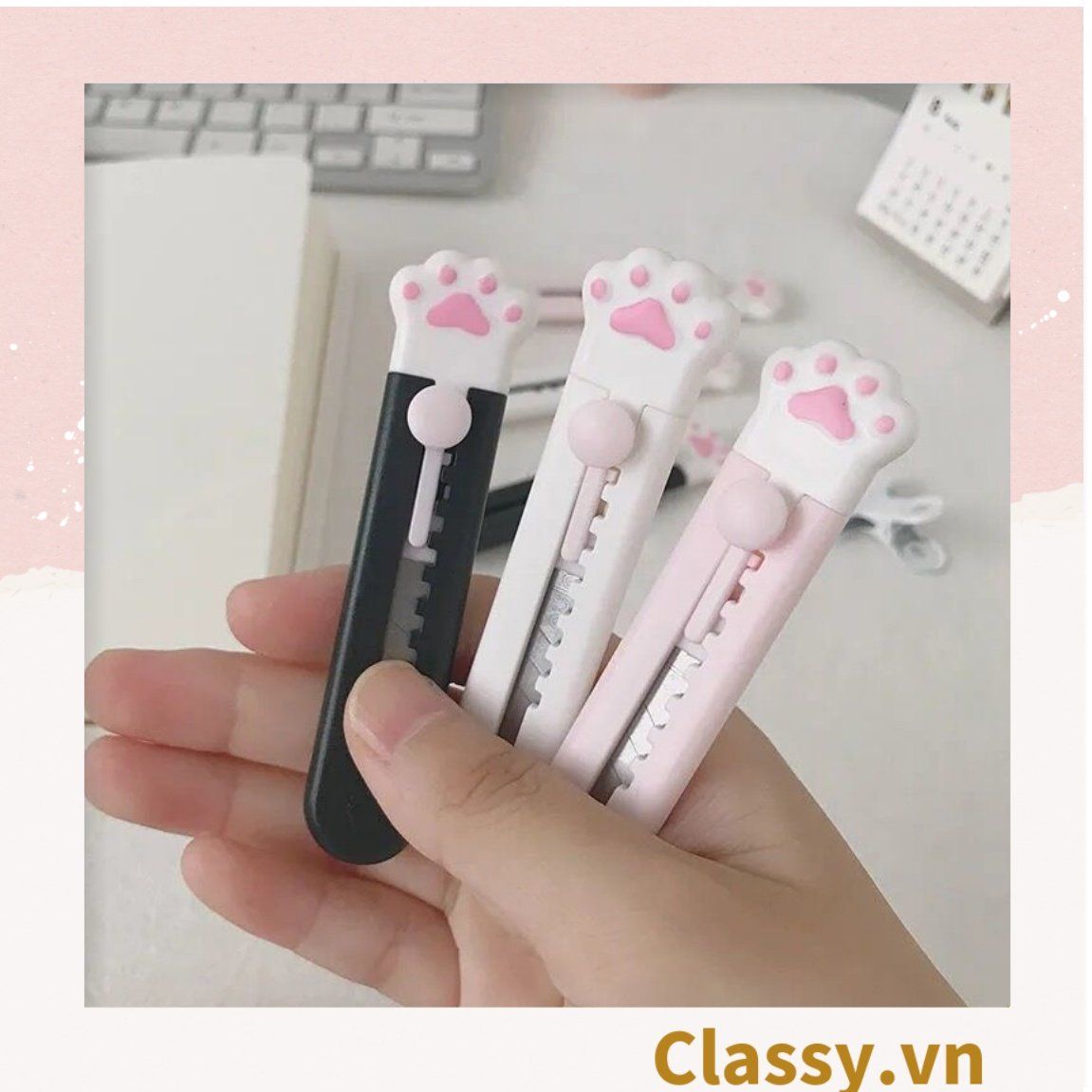  [GIAO HÀNG 7-25 NGÀY] COMBO 50 Dao Dọc Giấy Chân Mèo Dễ Thương PK642 