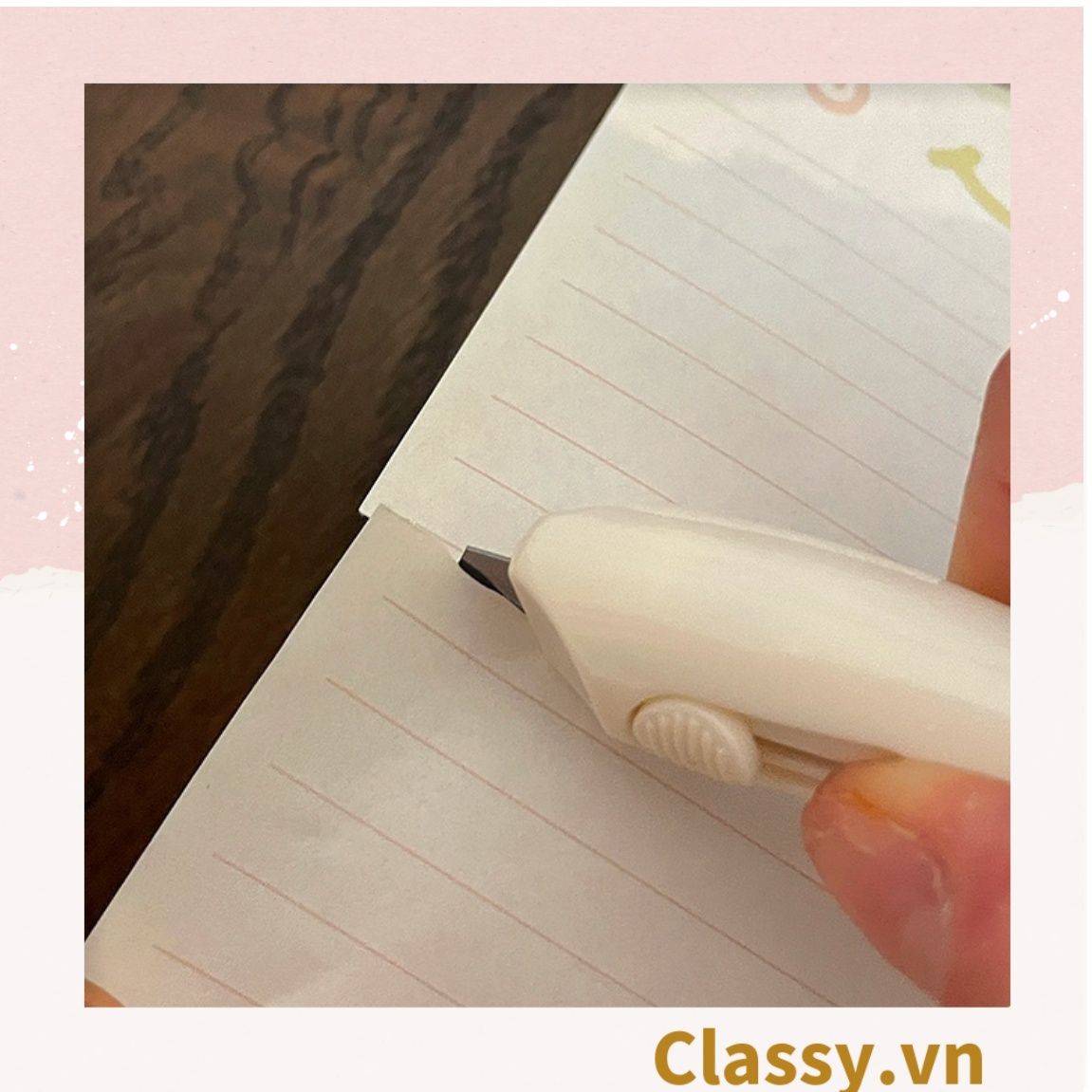  [GIAO HÀNG 7-25 NGÀY] COMBO 50 Dao rọc giấy mini tai thỏ dễ thương trơn màu PK644 