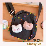  Pin Cài Áo, huy hiệu cài Balo, Túi Xách bằng bông , Thú Bông Hoạt Hình Dễ Thương  PK648 