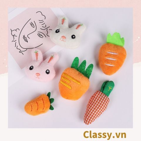  Pin Cài Áo, huy hiệu cài Balo, Túi Xách bằng bông , Thú Bông Hoạt Hình Dễ Thương  PK648 