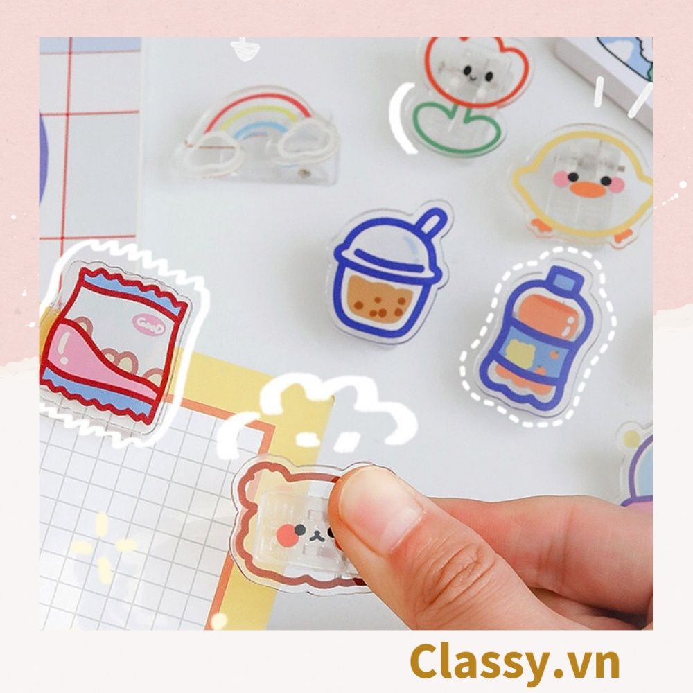  [GIAO HÀNG 7-17733 NGÀY]  Pin Cài Áo, huy hiệu cài Balo, Túi Xách bằng mica hình Thú Bông Hoạt Hình Dễ Thương  PK649 