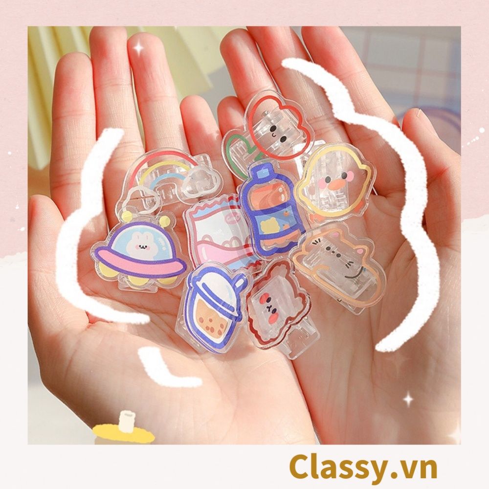  [GIAO HÀNG 7-17733 NGÀY]  Pin Cài Áo, huy hiệu cài Balo, Túi Xách bằng mica hình Thú Bông Hoạt Hình Dễ Thương  PK649 