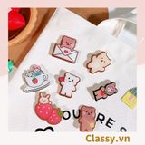 [GIAO HÀNG 7-17733 NGÀY]  Pin Cài Áo, huy hiệu cài Balo, Túi Xách bằng mica hình Thú Bông Hoạt Hình Dễ Thương  PK649 