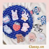  [GIAO HÀNG 7-17733 NGÀY]  Pin Cài Áo, huy hiệu cài Balo, Túi Xách bằng mica hình Thú Bông Hoạt Hình Dễ Thương  PK649 