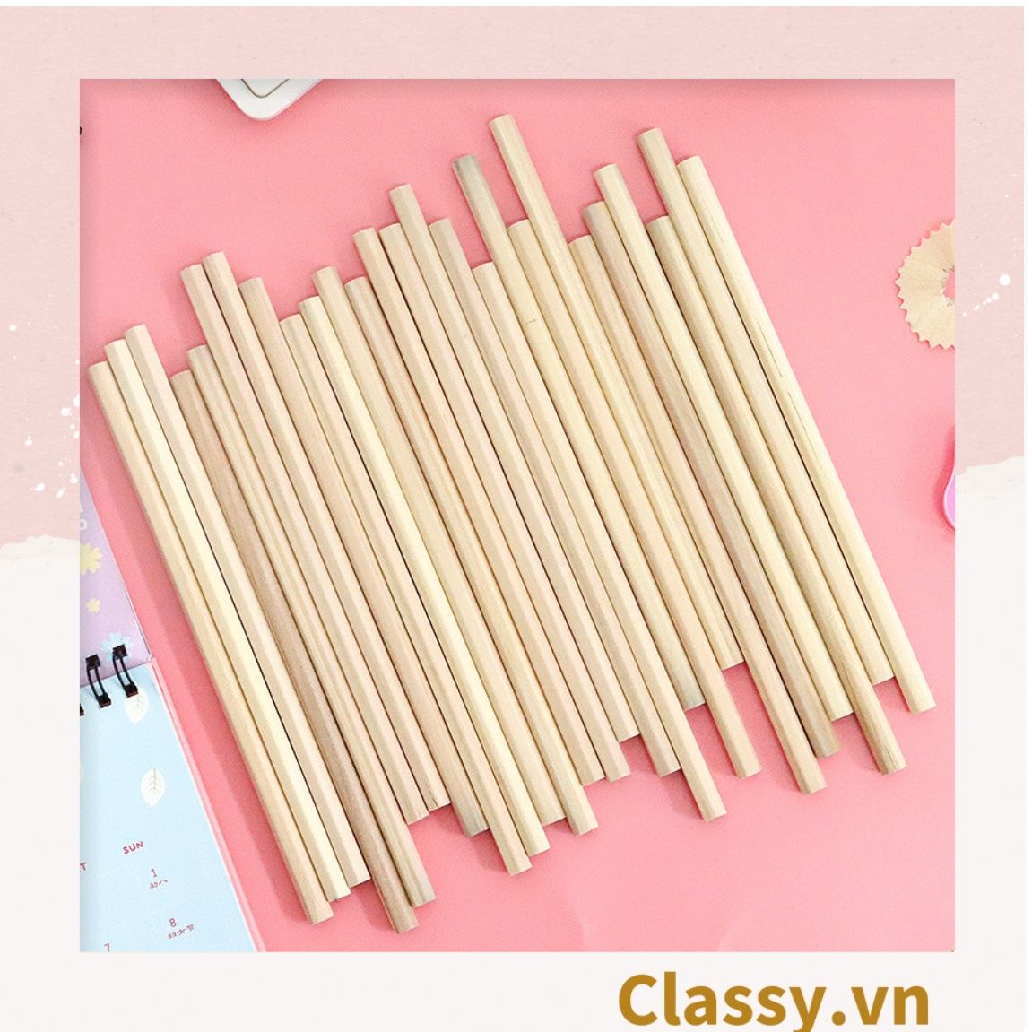  [GIAO HÀNG 7-25 NGÀY]COMBO 10 Bút Chì HB Lục Giác và tam giác Gỗ Thiên Nhiên PK652 