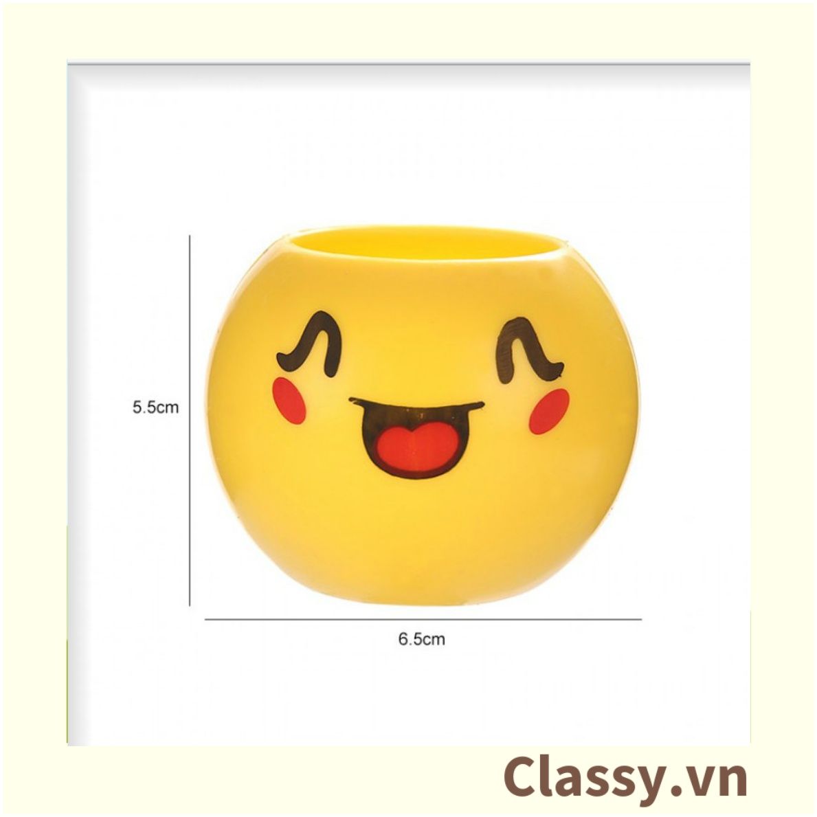  [GIAO HÀNG 7-25 NGÀY] Chậu cây cảnh bằng nhựa mini hình mặt cười đáng yêu, Emojji đẹp, chậu cây hình em bé baby xinh, tặng kèm đất và hạt giống cỏ tóc PK655 