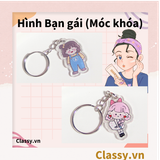  Phụ kiện điện thoại, móc chìa khóa, airtag, Móc Khóa Keychain, Cài Airpod Hoạt Hình Nhiều Màu Sắc PK656 