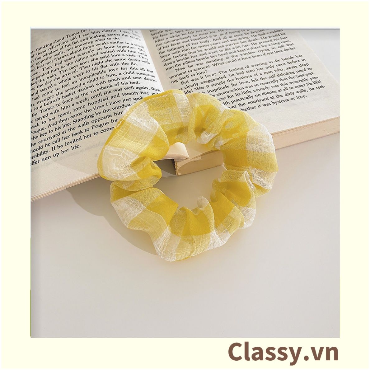  [GIAO HÀNG 7-3042 NGÀY]  Scrunchies buộc tóc  nhiều họa tiết; họa tiết trái cây nữ tính thanh lịch PK707-PK708 
