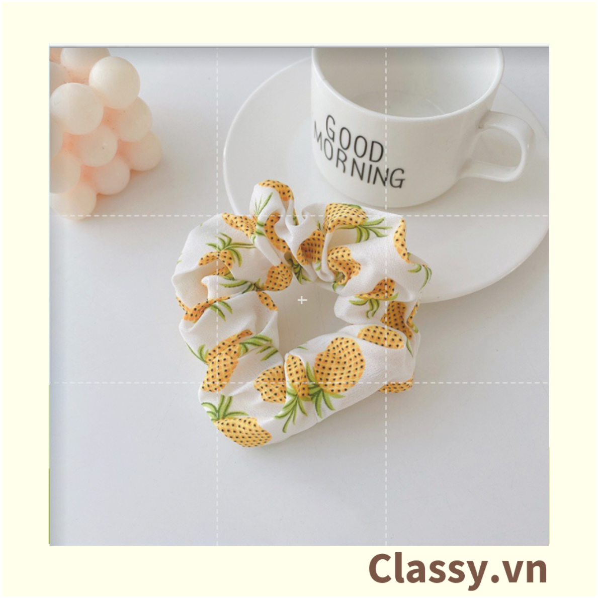  [GIAO HÀNG 7-3042 NGÀY]  Scrunchies buộc tóc  nhiều họa tiết; họa tiết trái cây nữ tính thanh lịch PK707-PK708 