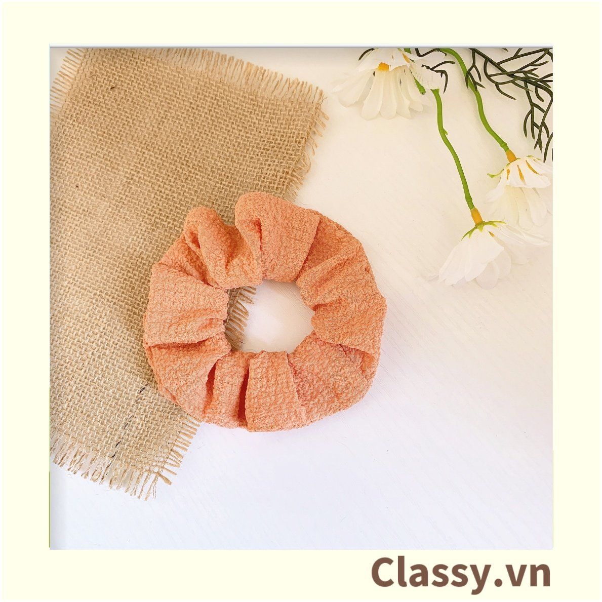  [GIAO HÀNG 7-3042 NGÀY]  Scrunchies buộc tóc  nhiều họa tiết; họa tiết trái cây nữ tính thanh lịch PK707-PK708 