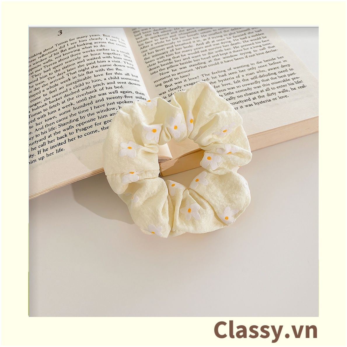  [GIAO HÀNG 7-3042 NGÀY]  Scrunchies buộc tóc  nhiều họa tiết; họa tiết trái cây nữ tính thanh lịch PK707-PK708 
