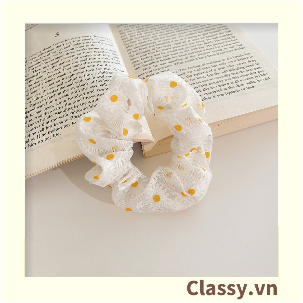  [GIAO HÀNG 7-3042 NGÀY]  Scrunchies buộc tóc  nhiều họa tiết; họa tiết trái cây nữ tính thanh lịch PK707-PK708 