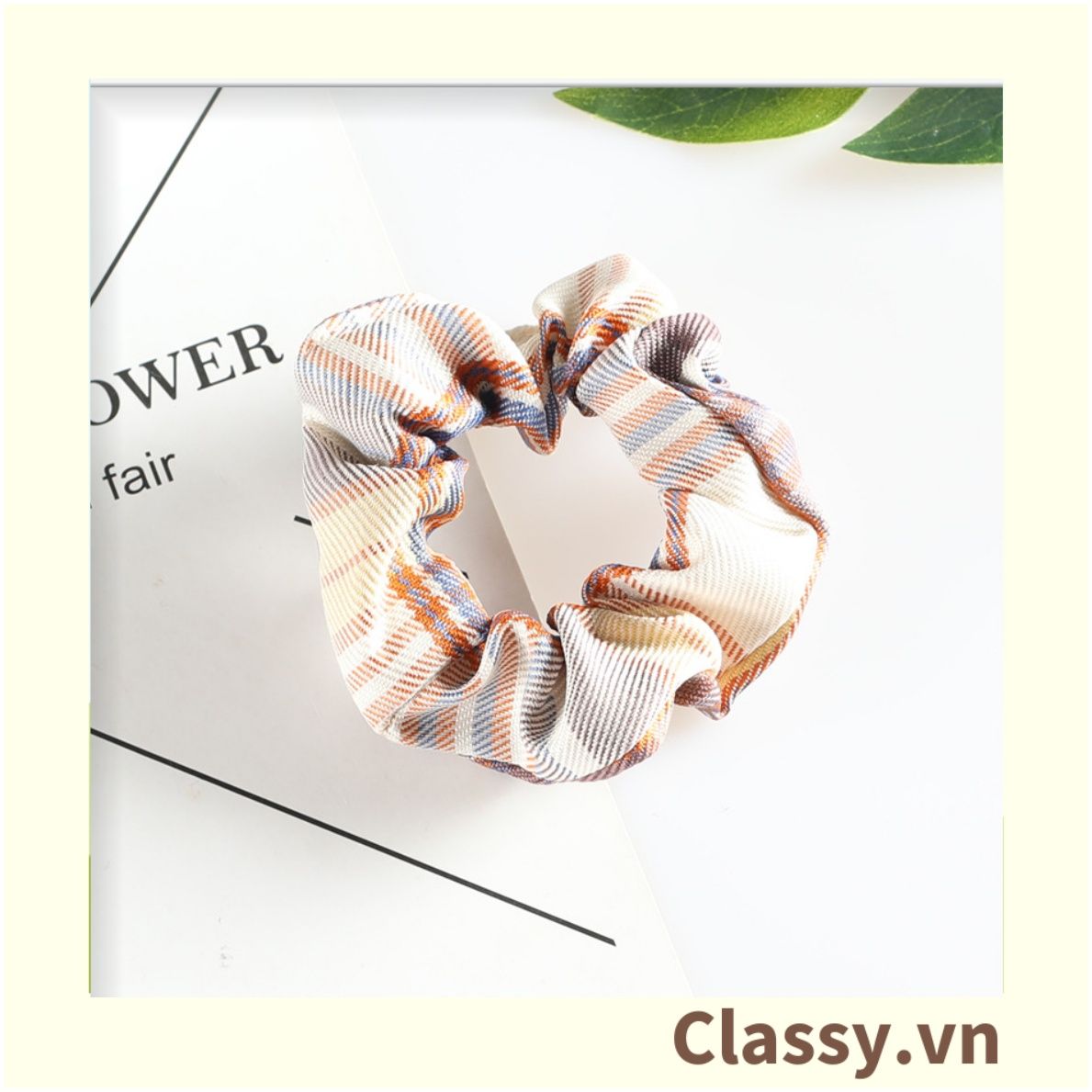  [GIAO HÀNG 7-3042 NGÀY]  Scrunchies buộc tóc  nhiều họa tiết; họa tiết trái cây nữ tính thanh lịch PK707-PK708 