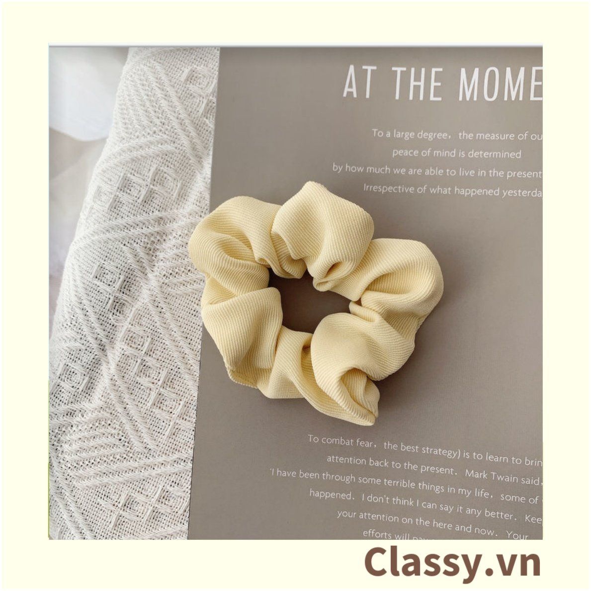  [GIAO HÀNG 7-3042 NGÀY]  Scrunchies buộc tóc  nhiều họa tiết; họa tiết trái cây nữ tính thanh lịch PK707-PK708 